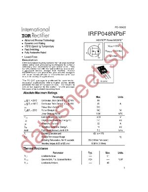 IRFP048NPBF datasheet  